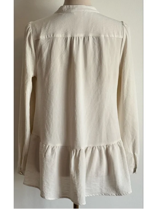 Women's Ady P Off-White Long Sleeve Blouse S - Picture 4 of 7